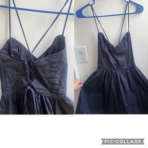 American apparel Black dress with cross back size M